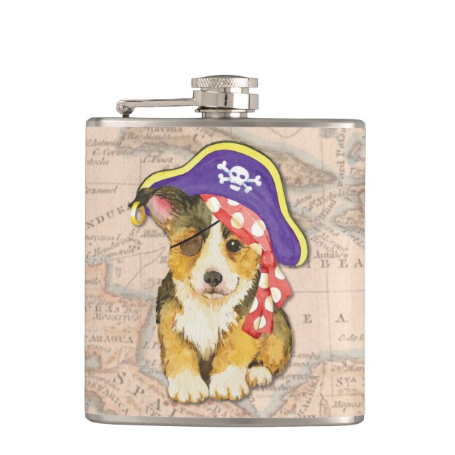 Flasques Pembroke Welsh Corgi Pirate (Devant)