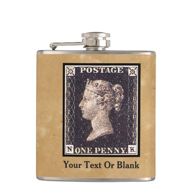 Flasques Penny Black Postage Timbre (Devant)