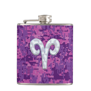 Flasques Perle comme Aries Symbole Zodiaque Camouflage num