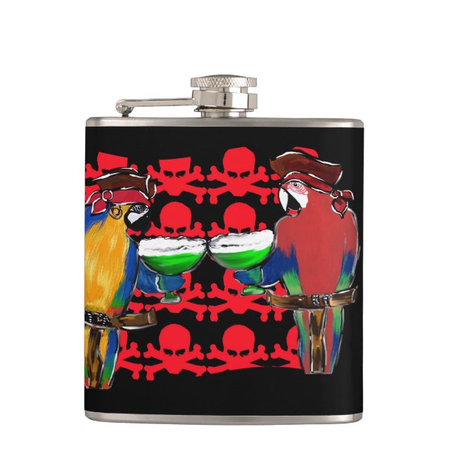 FLASQUES PERROQUETS DE PIRATES (Devant)
