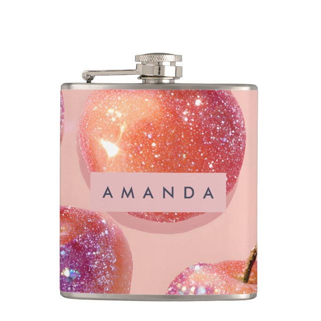 Flasques Personalized Pastel Sparkle Peach Style (Devant)