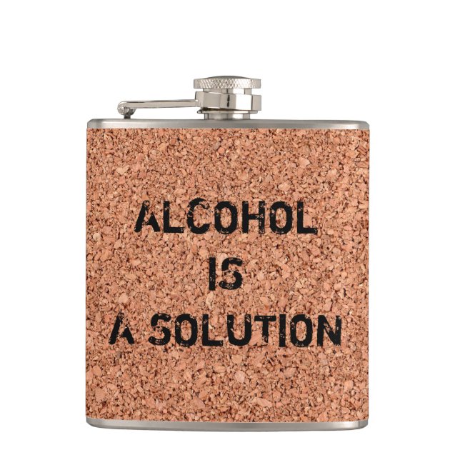 Flasques Personnalisable "L'alcool est une solution" Drôle (Devant)