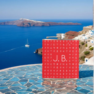 Flasques Personnalisé avec le monogramme et les symboles Ru