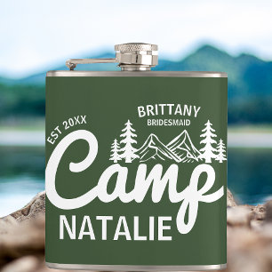 Flasques Personnalisé Camp Bach Bachelorette Party Custom