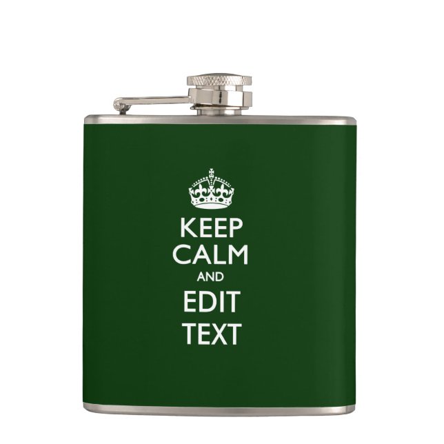Flasques Personnalité du KEEP CALM AND Edit Text (Devant)