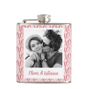 Flasques Photo XOXO de la Saint-Valentin pour couple