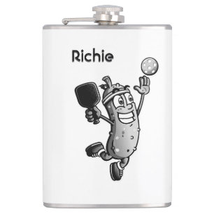 Flasques Pickleball Star avec nom ou monogramme