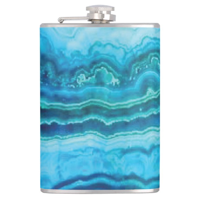 Flasques Pierre de jante d'Agate de dentelle bleue (Devant)