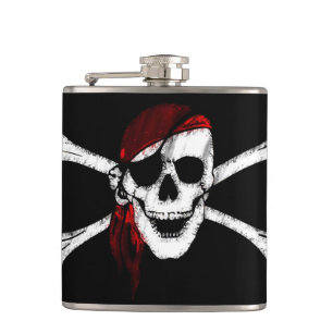Flasques Pirate crâne et os croisés