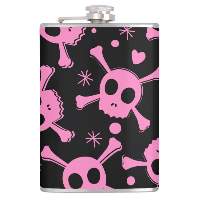 Flasques Pirate Skull : Girlish Hearts Motif (Devant)