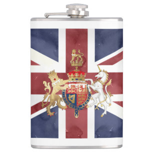 Flasques PIXDEZINES ACRÉLLE UNION JACK et INSIGNE