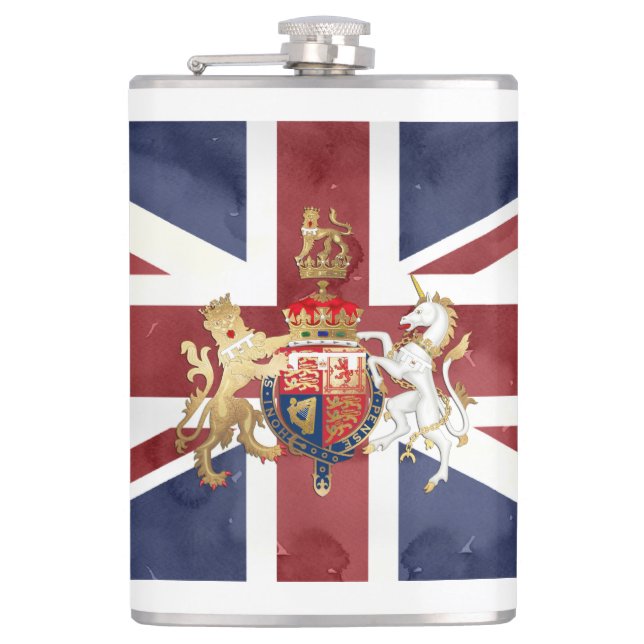 Flasques PIXDEZINES ACRÉLLE UNION JACK et INSIGNE (Devant)