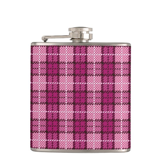 Flasques Pixel Plaid_Magenta-Black (Devant)