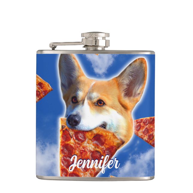 Flasques Pizza de Chien de Corgi (Devant)