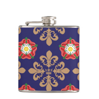 Flasques Plantagenets fleur motif