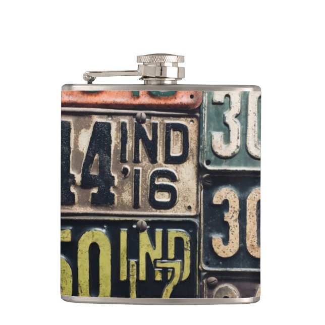 Flasques Plaques de licence vintages (Devant)