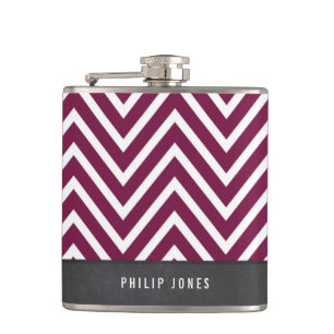 Flasques Plum marron motif gris moderne