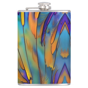 Flasques Plumes en verre tendu AI Art Abstrait