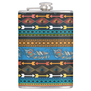 Flasques Plumes ethniques : Broderie Boho Chic