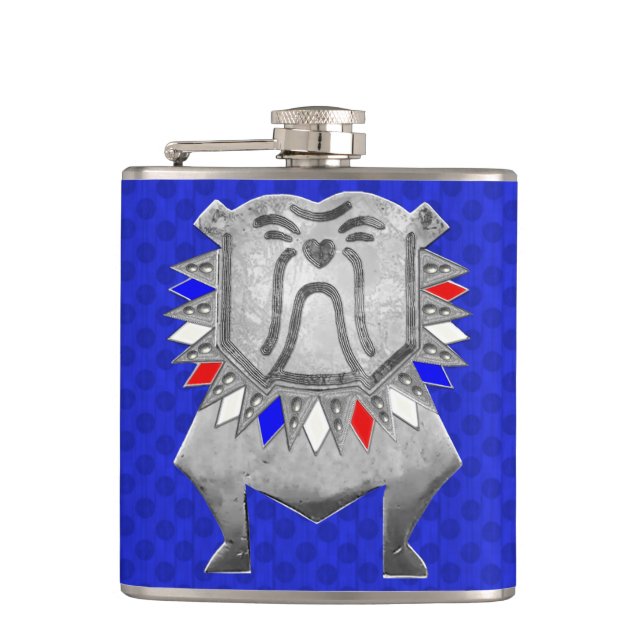 Flasques Poche britannique Bulldog (personnalisée) (Devant)