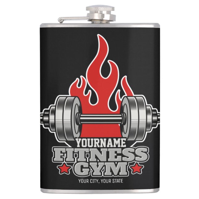 Flasques Poids Personnalisé Levant Dumbbell Fitness Gym (Devant)