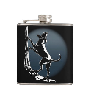 Flasques Poignée de chien de chasse personnalisée Chasse de