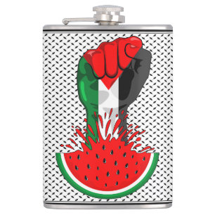 Flasques Poing de résistance palestinienne sur le symbole d