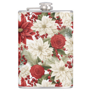 Flasques Poinsettia de Noël – Décoration florale de fêtes