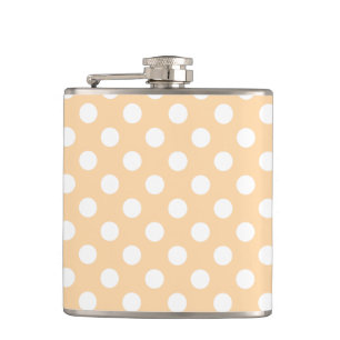 Flasques Pois blancs sur beige