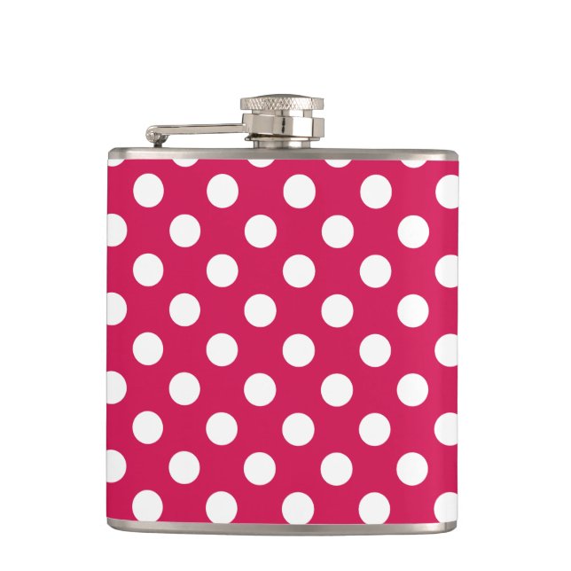 Flasques Pois blancs sur cerise (Devant)