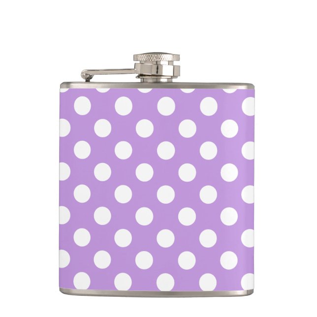 Flasques Pois blancs sur lilas (Devant)