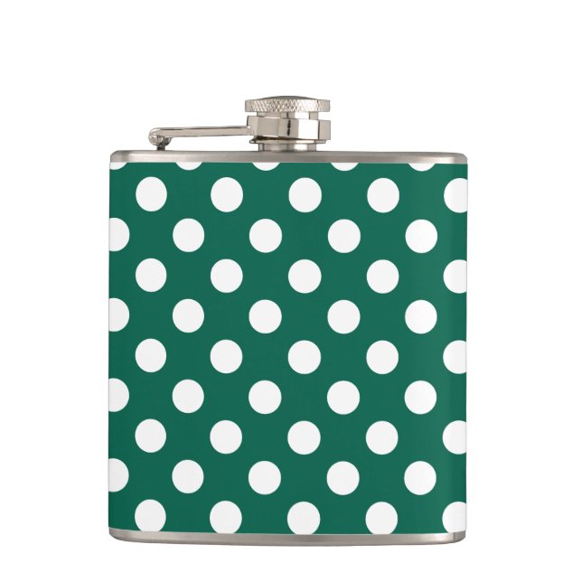 Flasques Pois blancs sur vert sauge (Devant)