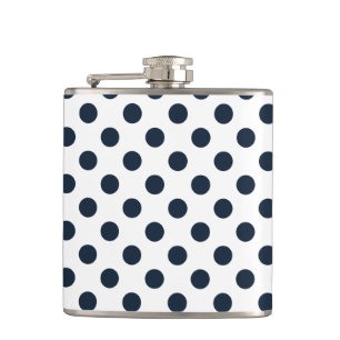 Flasques Pois bleu marine foncé
