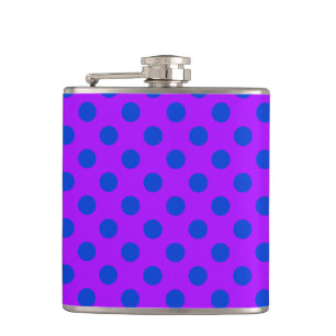 Flasques Pois bleus sur violet