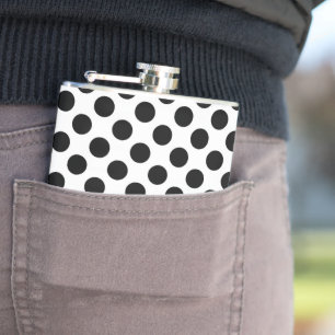 Flasques Pois, Motif Polka Dot, noir et blanc