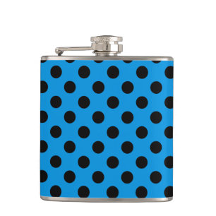 Flasques Pois noirs sur bleu ciel