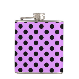 Flasques Pois noirs sur lilas