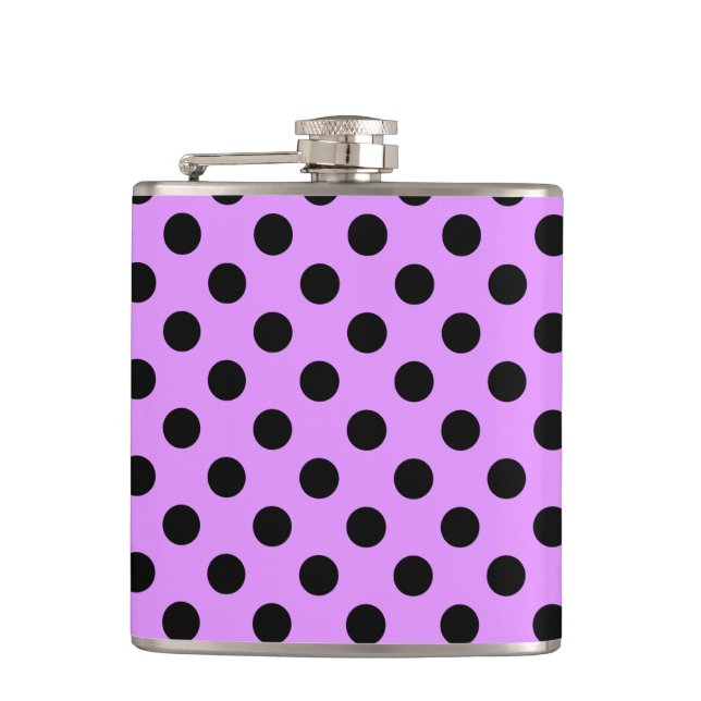 Flasques Pois noirs sur lilas (Devant)