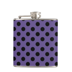 Flasques Pois noirs sur ultra violet