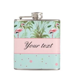 Flasques Pois rose de Flamants roses