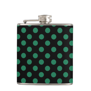Flasques Pois vert et noir