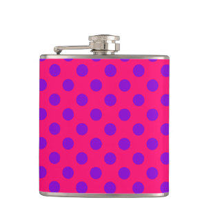 Flasques Pois violets sur cerise