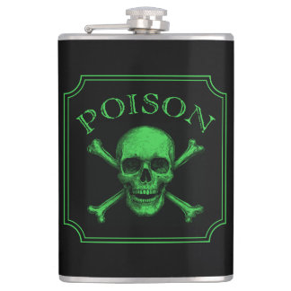 Flasques Poison Crâne et os croisés Halloween Design Imprim