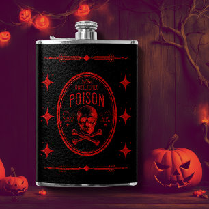 Flasques Poison non filtré Halloween rouge et noir