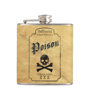 Flasques Poison non filtré - Humour gothique foncé