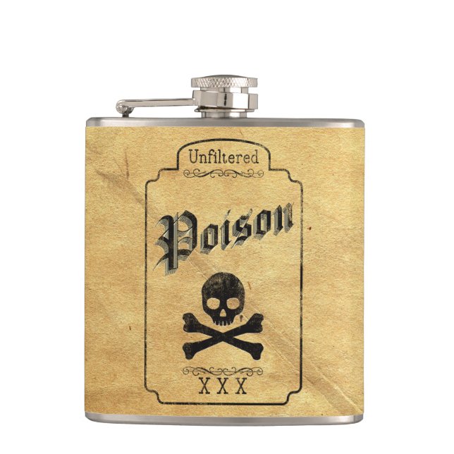 Flasques Poison non filtré - Humour gothique foncé (Devant)