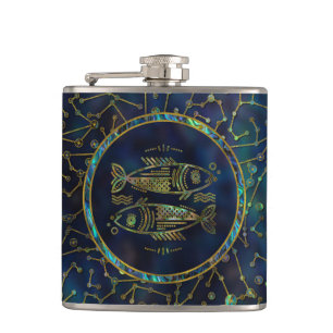 Flasques Poissons Zodiac or Abalone sur Constellation