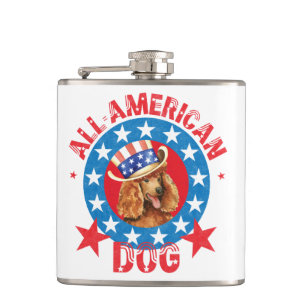 Flasques Poodle patriotique