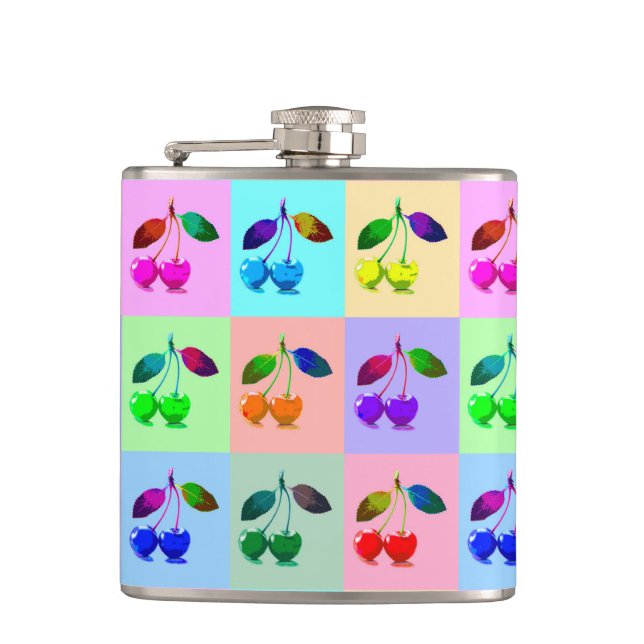 Flasques Pop Art Cherry Motif (Devant)
