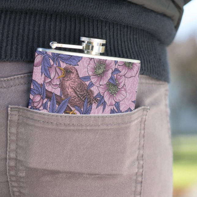 Flasques Porté et hélico, rose et violet (En situation)